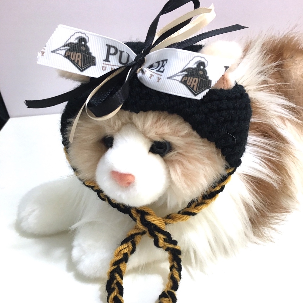 Purdue BOILERMAKERS Handmade Cat Hat *NEW*